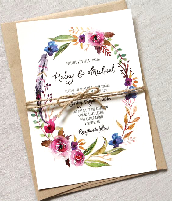 inviti matrimonio bohemien